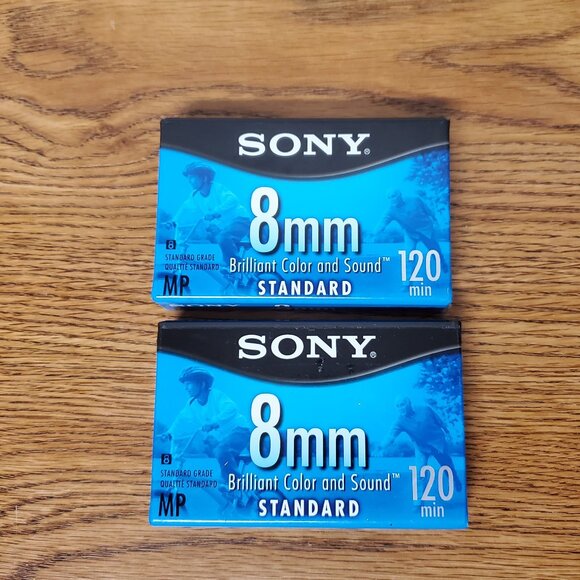 Electronics Media - Sony 8mm 120 minute Blank Tapes - New - Lot of 2 - Picture 1 of 2